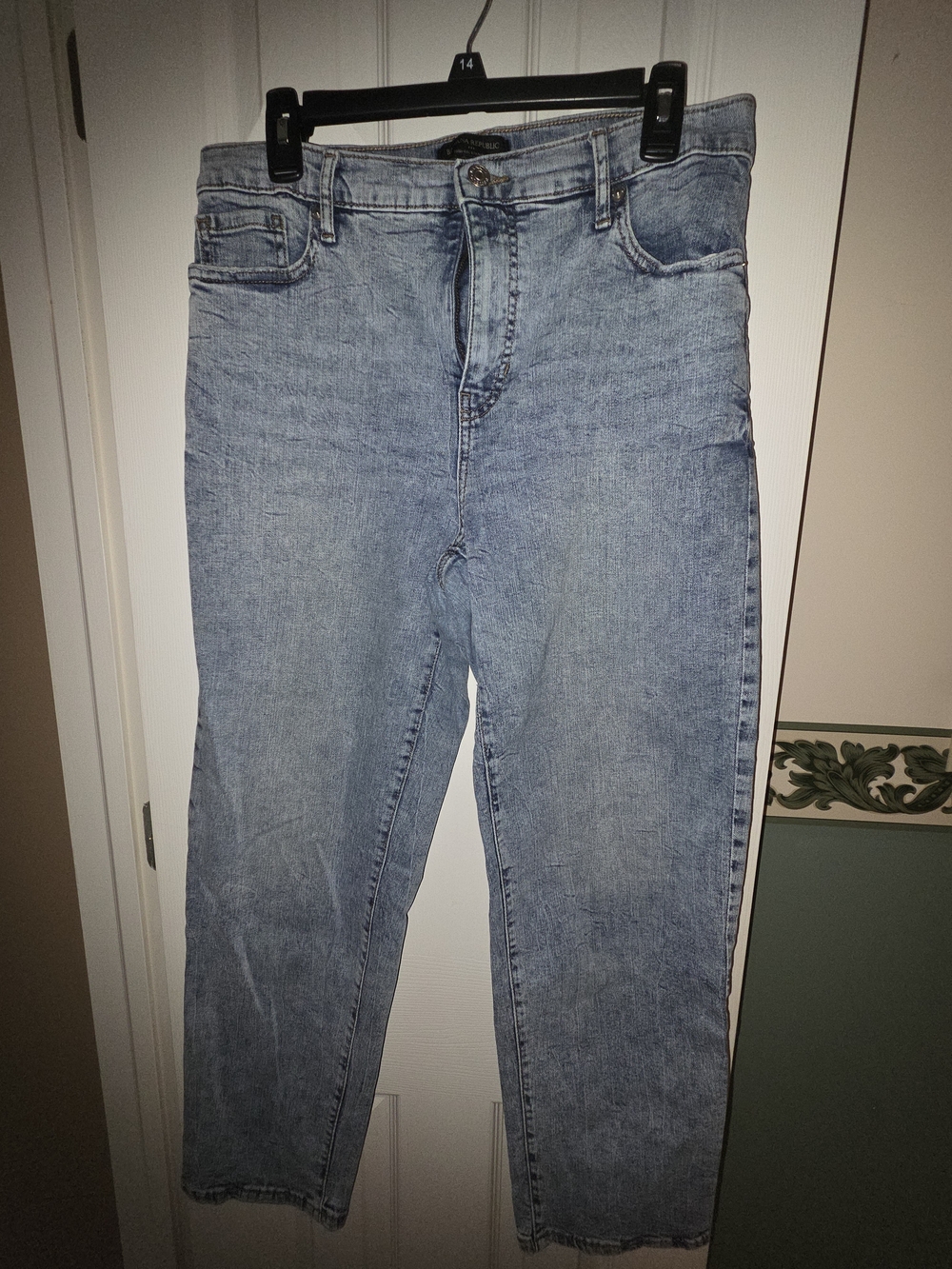 Banana Republic Straight Leg Jeans in Light Blue Wash